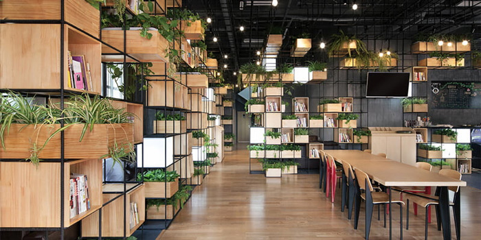 mô hình cafe sách